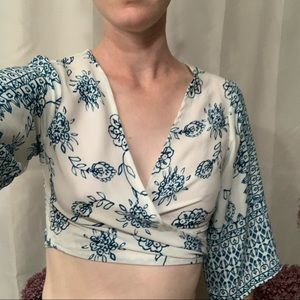Sadie & Sage crop wrap top